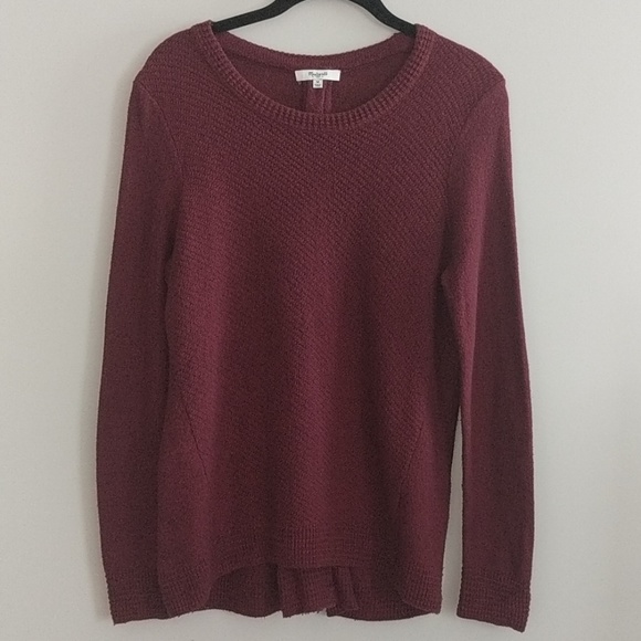 Madewell Sweaters - Madewell Sweater Zipper Back Maroon Size M